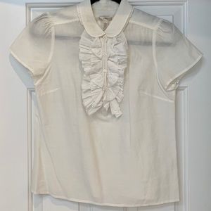 Jcrew Ruffle Trim Blouse